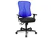 Siège Bureau Pivotant Assise Noir Dossier Maille Bleu
