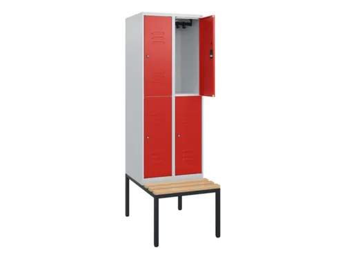 Dubbeldekse dekenkist,HxBxD 1950x600x815mm,2x2vak.,vak B 300mm