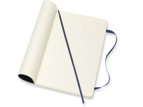 Notitieboek Moleskine large 130x210mm lijn soft cover sapphire blue