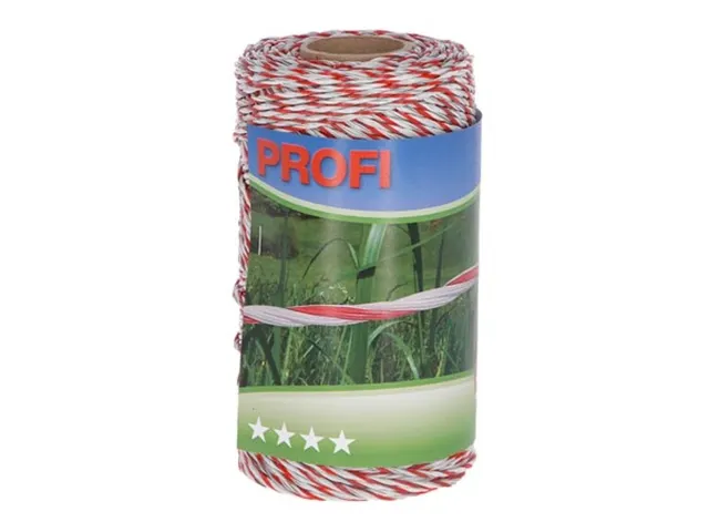 Profi Afrasteringsdraad 6X0,30 TriC, 200m, WIT/Rood
