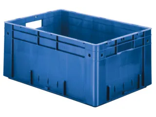 Euronorm Stapelkrat 270x600x400mm 50l Gesloten Blauw - 1