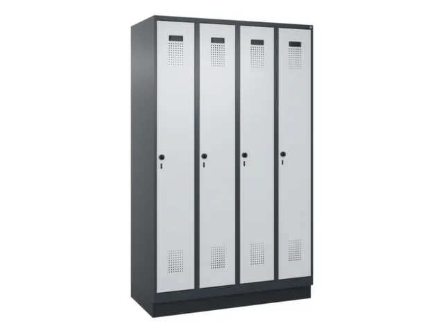 locker voor scheiding van kleding,HxBxD 1950x1200x500mm,4vak