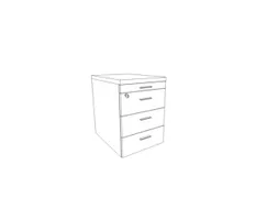 mobiel ladeblok,HxBxD 585x420x560mm,3lade(n),centr. vergrendeling
