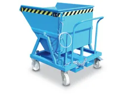Kiepbak Staalplaat 1115x1010x1220mm Inh. 0.40m³ 1000kg Blauw