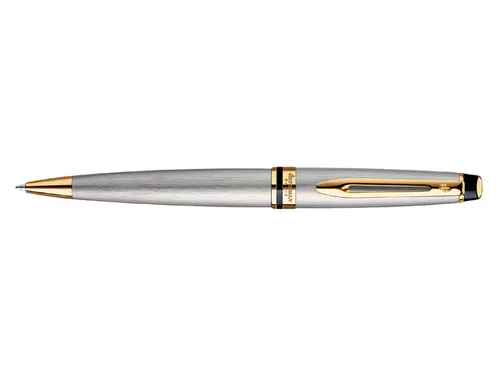 Balpen Waterman Expert Stainless Steel GT Medium Blauwe inkt