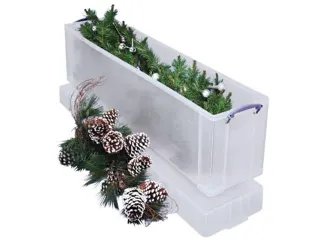 Opbergbox Really Useful 77 liter 1201x270x355mm transparant wit - 1