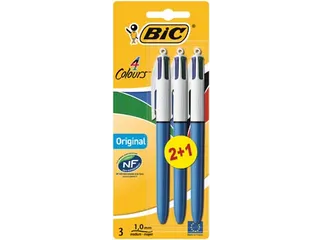 Colours Original 4-kleurenbalpen medium blauw 2+1 gratis