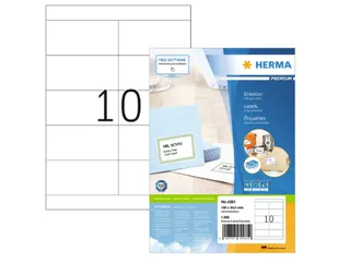 Etiket HERMA 4281 105x50.8mm premium wit 1000stuks - 1