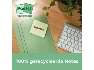 Memoblok Post-it 654 RSS12CY 76x76mm geel 14+4 gratis - 4