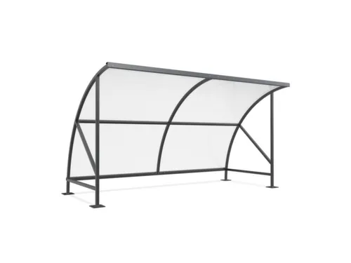 overdekte fietsenstalling,HxBxD 2290x4130x2180mm,dak polycarbonaat