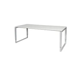 Domino Plus Bureau Hoogte Verstelbaar 2000x900mm Grijs 25mm Alu O-Poot