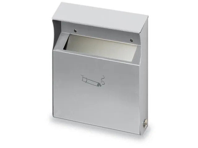 Wandasbak Rvs 2 liter 300x230x60mm Met Overkapping Cilinderslot