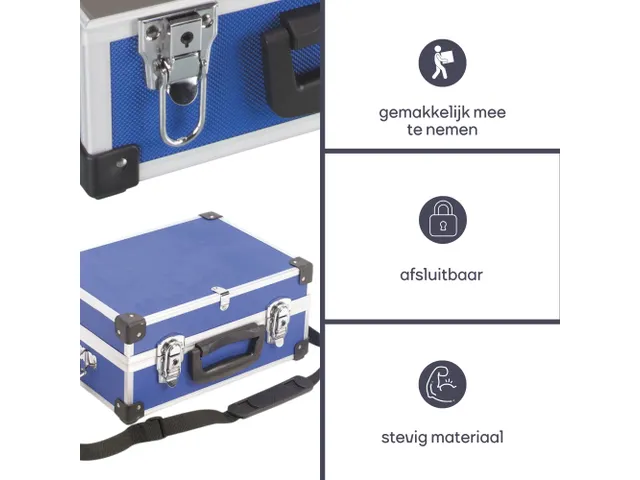 Valise À Outils En Aluminium - 320x230x155mm - 11,4 L - Bleu