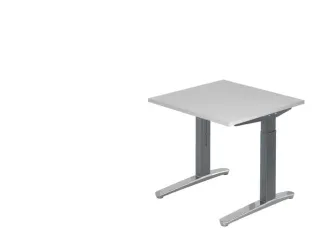 In hoogte verstelbaar bureau,HxBxD 680-850x800x800mm,blad grijs - 1