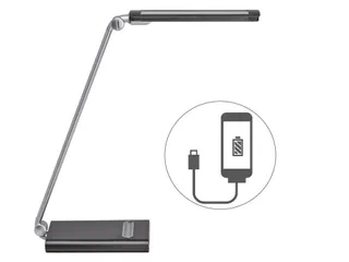 Bureaulamp LED MAULpure, dimbaar, USB-poort Zilver - 6