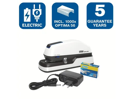 Nietmachine Elektrisch Optima 20E Zwart Zilver 20vel