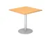 vergadertafel,HxBxD 745x800x800mm,vierkant,schotelvoet zilverkleurig