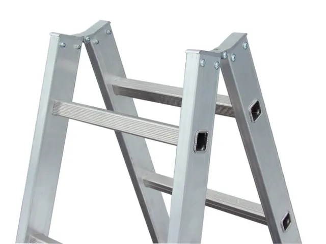 Échelle Double Accès Aluminium L 2 35m 2x8 échelons Charnières Alu