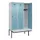 locker met bank,HxBxD 2120x1200x815mm,3vak,vak B 400mm,draaigrendel