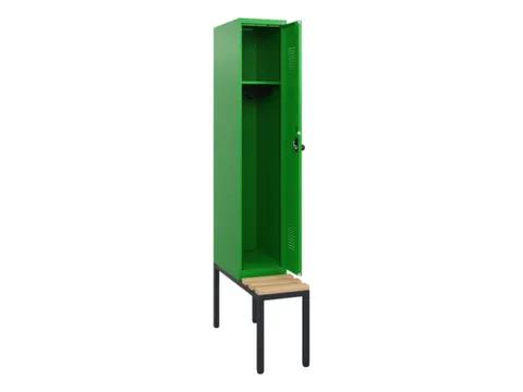 locker met bank,HxBxD 1950x300x815mm,1vak,vak B 300mm,draaigrendel