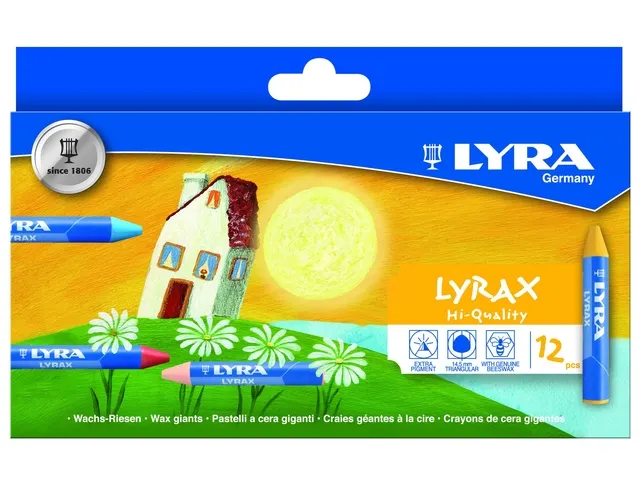 Waskrijt LYRA Lyrax Wax Giants 12 kleuren