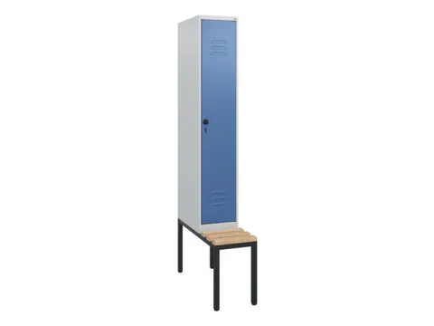 locker met bank,HxBxD 1950x300x815mm,1vak,vak B 300mm,draaigrendel