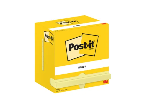 Memoblok Post-it 655 76x127mm geel 12 stuks