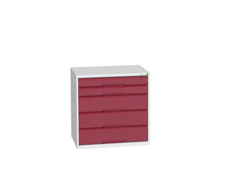 ladekast HxBxD 800x800x550mm 5laden romp RAL7035 front RAL3004