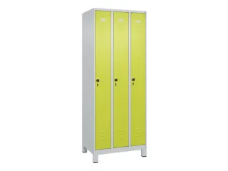 locker,HxBxD 1950x750x500mm,3vak,vak B 250mm,draaigrendel,voeten - 1