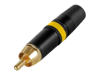 Rca-Stekker - Verguld - Gele Ring - 1