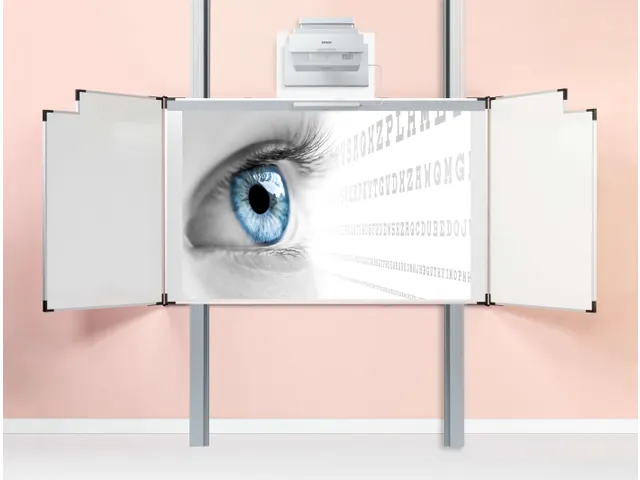 Projectiebord vijfvlaks 126x231cm 16:9 kolom mat Extraflat finger touc