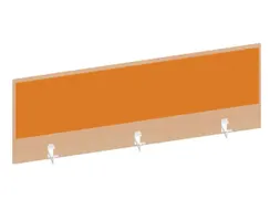 baliepaneel,v. bureau,aanbouw achter,B 1400mm,NE-esdoorn,BN3005-geel