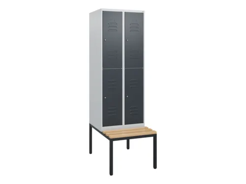 Dubbeldekse dekenkist,HxBxD 1950x600x815mm,2x2vak.,vak B 300mm