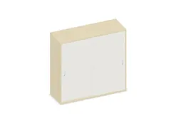 Schuifdeurkast 1150x1200x430mm Decor Romp Esdoorn Decor Front Wit