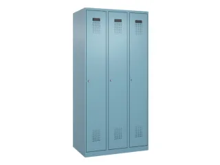 locker,HxBxD 1850x900x500mm,3vak,vak B 300mm,cil.-slot,staand op vloer - 3