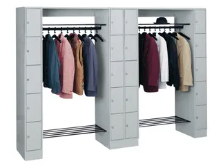 Garderobe Vakkenkastsysteem 1950x2840x480mm 20 Vakken 20 Hangers - 1