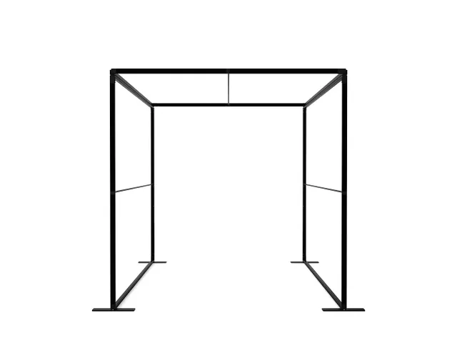 FlexFrame Modulair systeem Dak 150x200cm Zwart frame