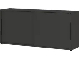 schuifdeurkast,HxBxD 740x1600x400mm,2xhouten vloer,romp grafiet