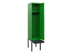 locker met bank,HxBxD 1950x400x815mm,1vak,vak B 400mm,cilinderslot