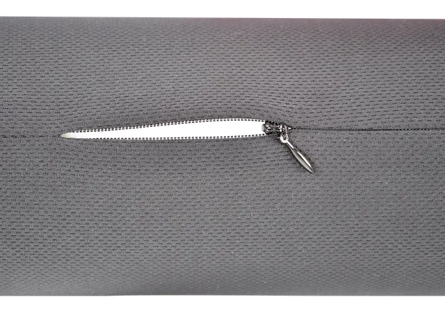 Ergonomische Rugsteun Onderrugkussen Rond 100mm Dik Foam Zwart