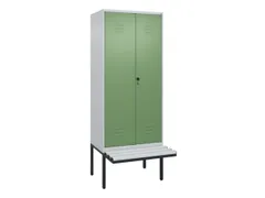 armoire vestiaire noir et blanc HxlxP 2120x800x815mm 2compart.