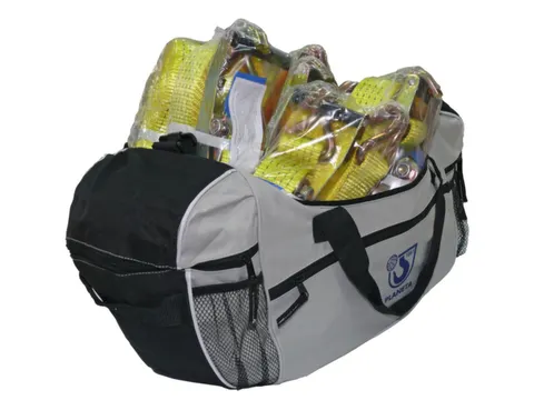 Pakket Sjorbanden Trekkracht 5000dan 6-Delig Met Ratel Incl. Sporttas