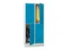 dubbeldekse locker,HxBxD 1850x800x500mm,2x2vak.,RAL7035,front RAL5012