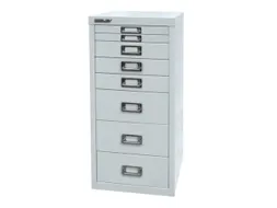 kantoor-ladekast HxBxD 590x279x380mm 8 laden romp lichtgrijs staal