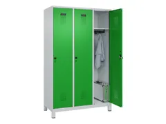 locker,HxBxD 1950x1200x500mm,3vak,vak B 400mm,draaigrendel,voeten