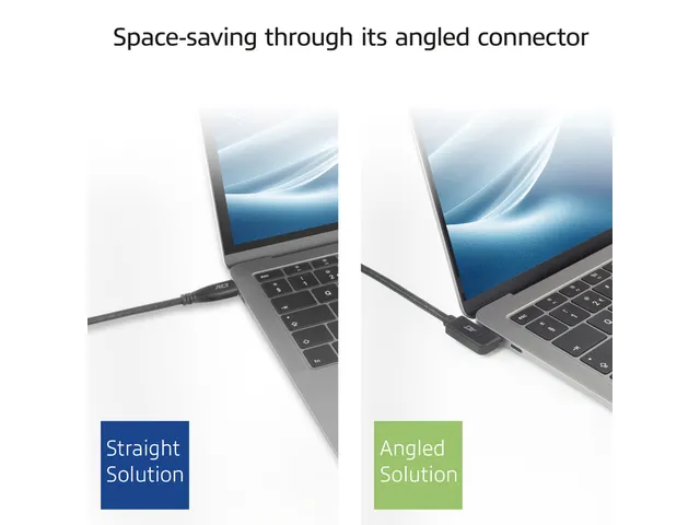 Kabel ACT USB-C hoek links/rechts USB-C hoek boven/beneden 10Gbps 1m