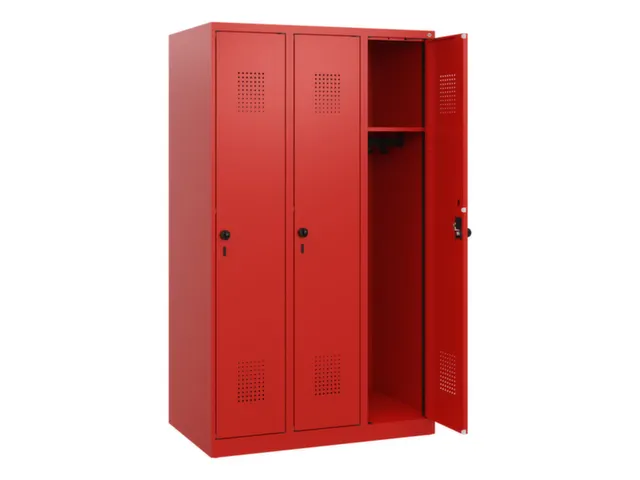 schoollocker,HxBxD 1530x900x500mm,3vak,vak B 300mm,draaigrendel