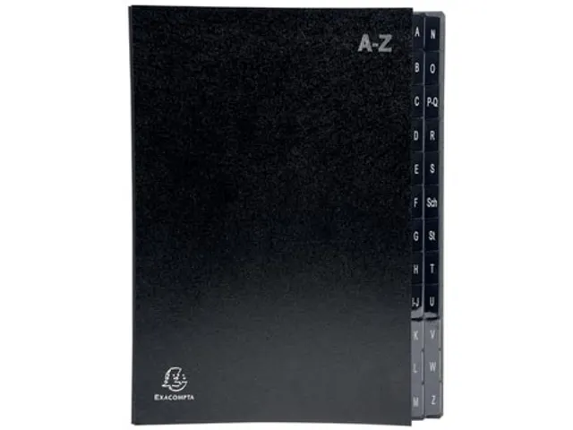 trieur Ordonator 24 compartiments avec onglets A-Z, noir