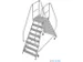 bordestrap,verrijdbaar,bordes H 1,95m,2x8treden,aluminium,4zwenkwielen