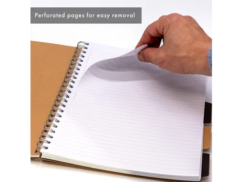 Projectboek Pukka Pad Kraft A4 lijn 5-tabs 200 pagina's 80gr